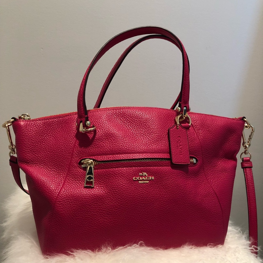 Coach Prairie Satchel Cerise Pink leather